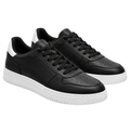 Premium Leather Low-Top Trainers – Black & White | Ukerbourne