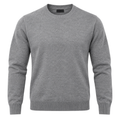 Premium Fine-Knit Crew Neck Sweater – Grey | Ukerbourne